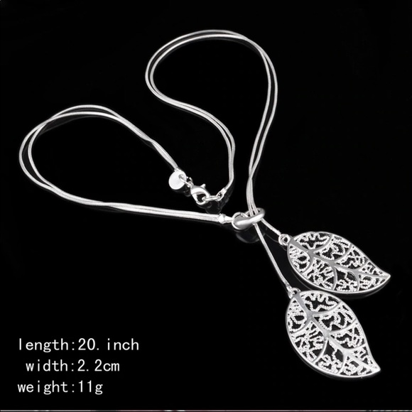 Silver Leaves Necklace - Picture 2 of 4